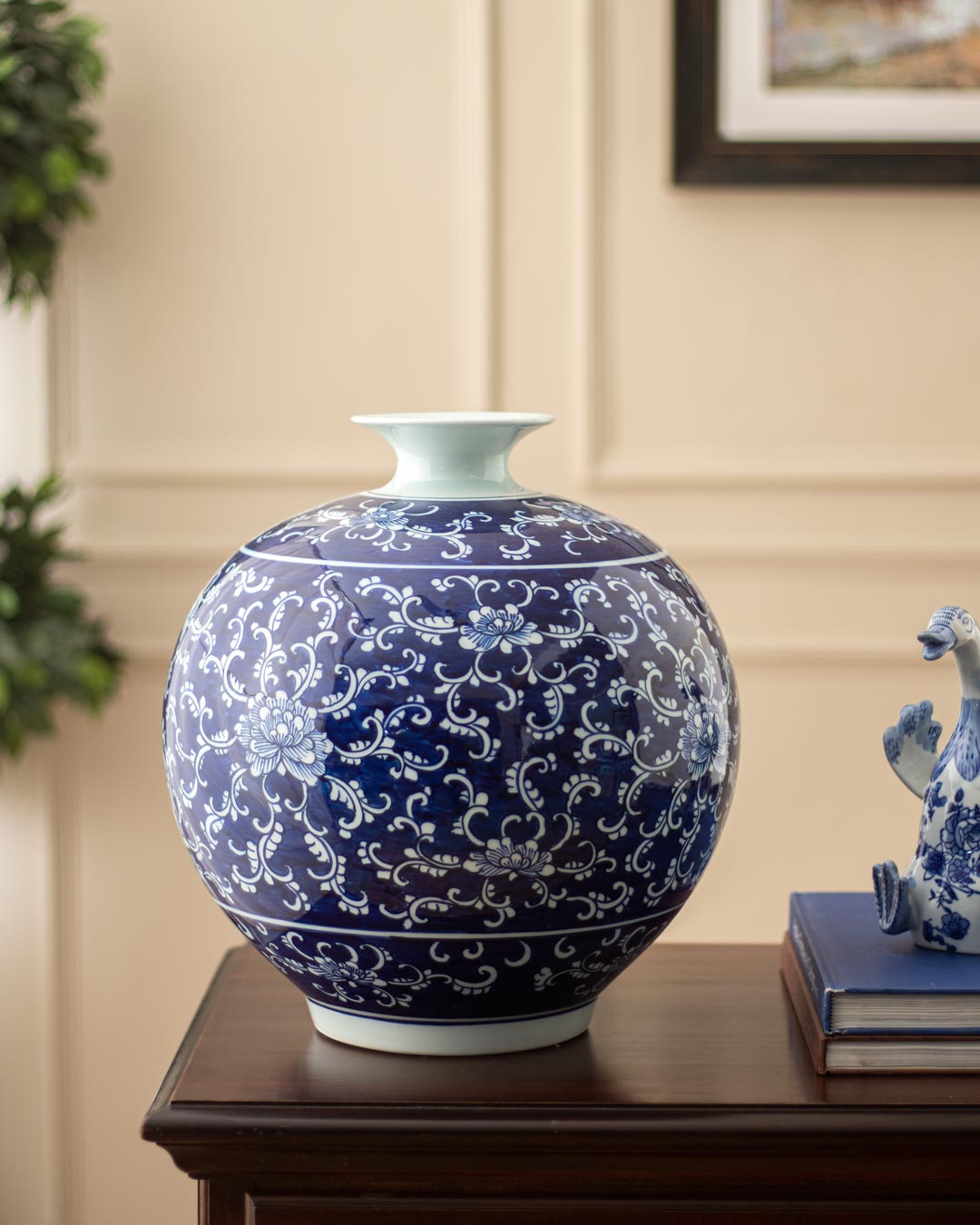 Decadent - Blue & White Porcelain Vase