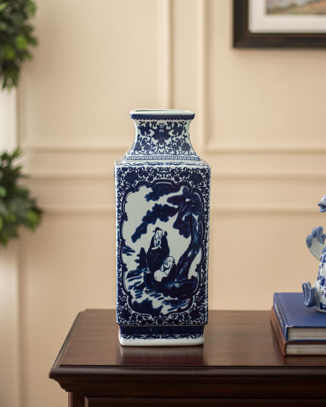 Classic Blue & White Porcelain Vase - The Decor Kart