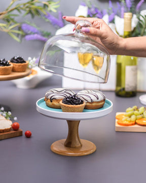 Atlas Pedestal Cake Stand with Dome - The Decor Kart 