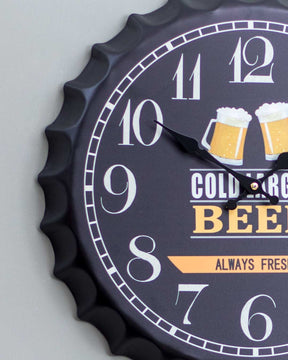 'BEER' Bottle Cap Wall Clock - The Decor Kart 
