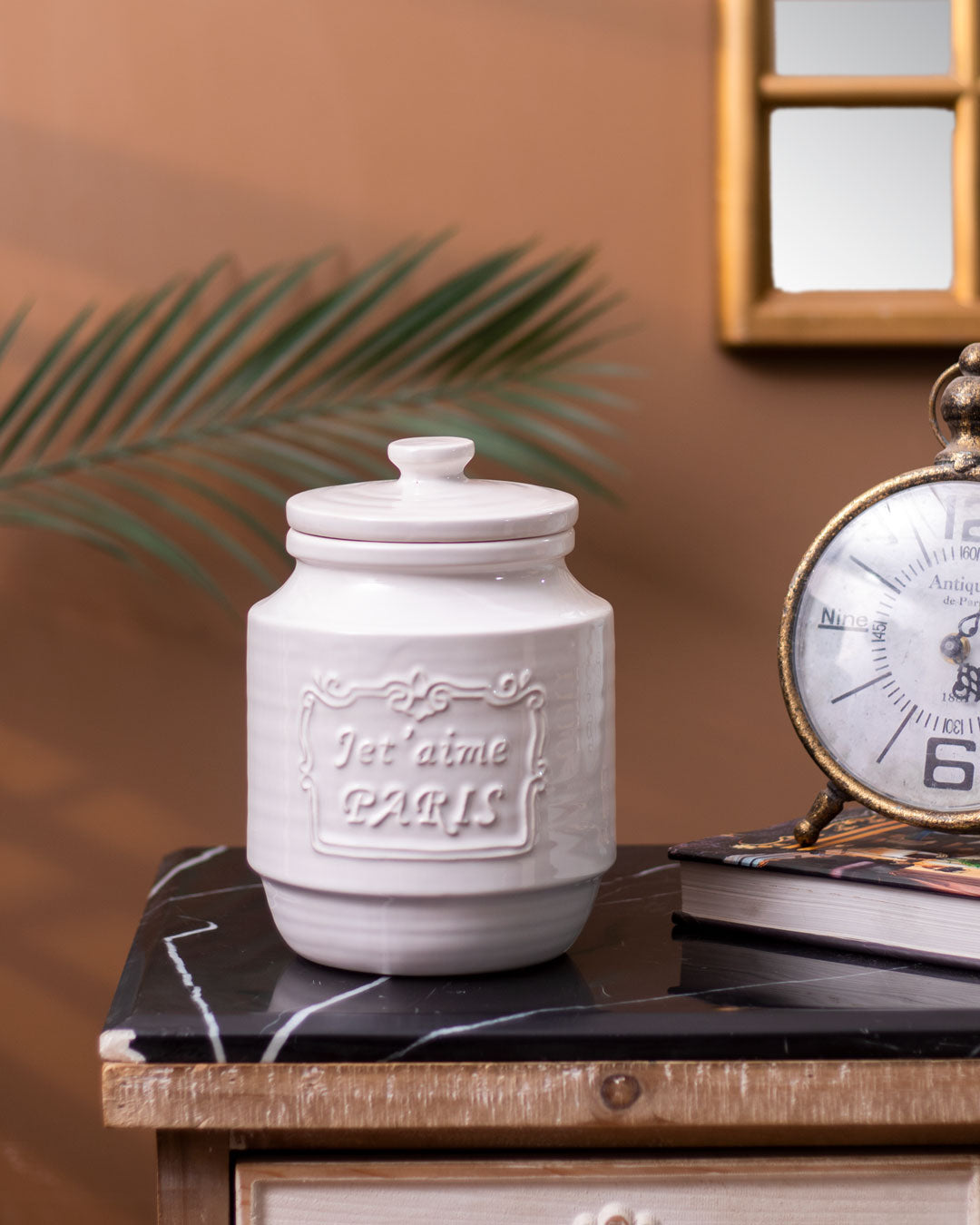 Je T'aime Decorative Canister - White