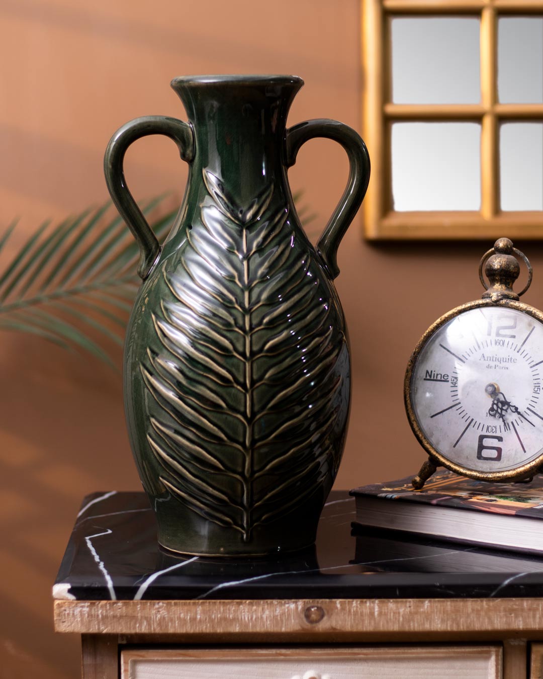 Fern Bottle Green Vase