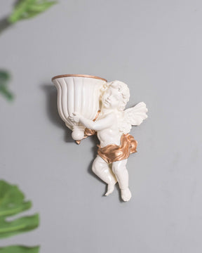 Angel Cherub - Wall Mounted Planter Urn - The Decor Kart 