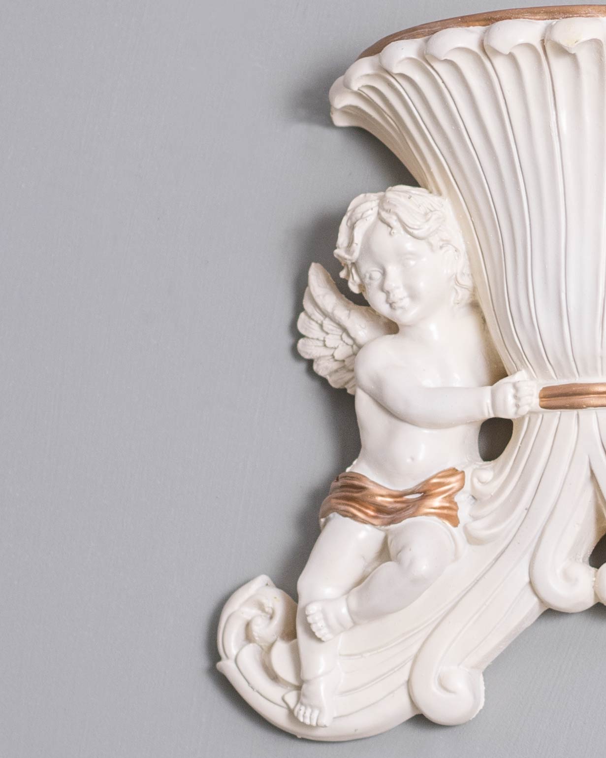Angel Cherubs - Wall Mounted Planter Urn - The Decor Kart