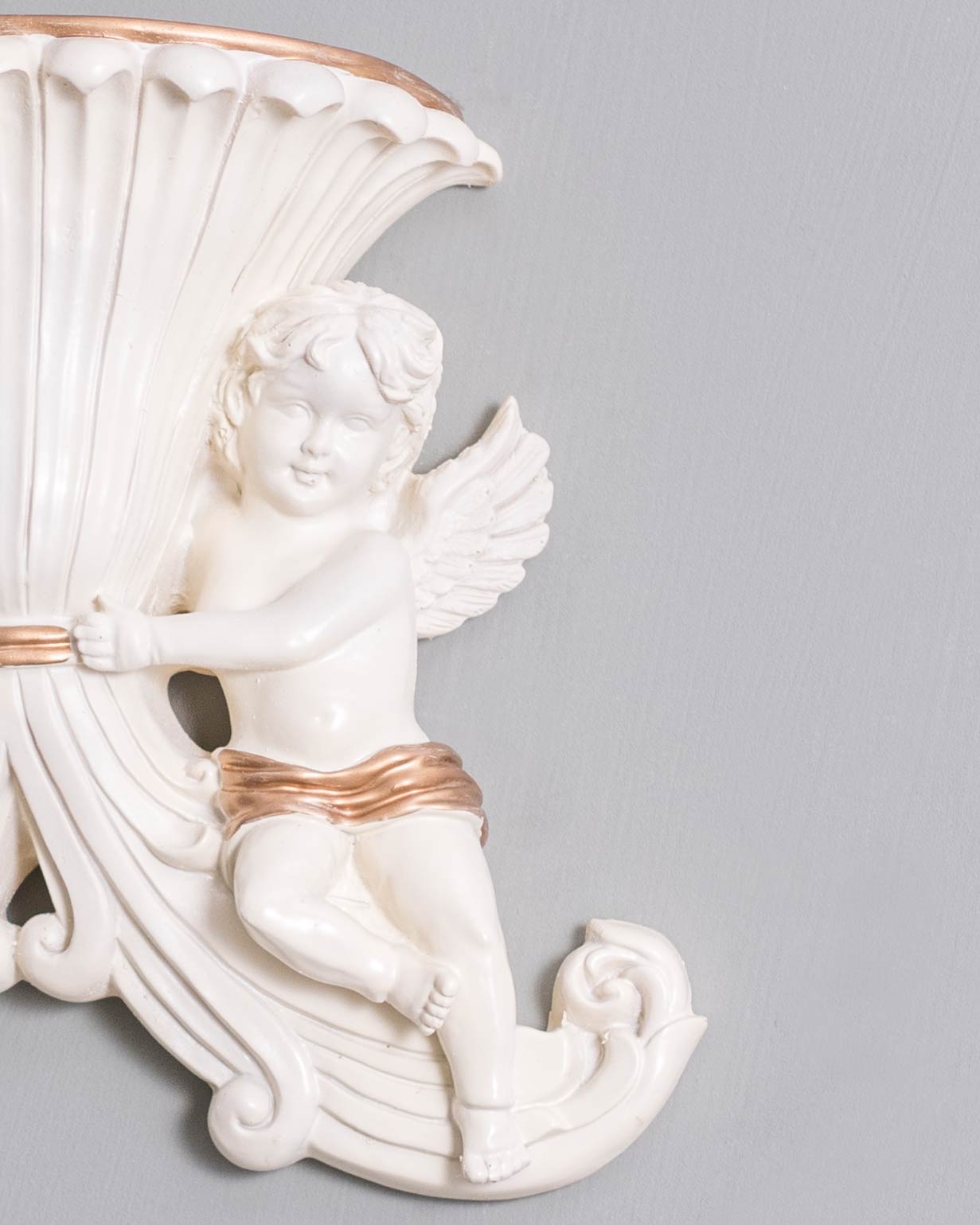 Angel Cherubs - Wall Mounted Planter Urn - The Decor Kart