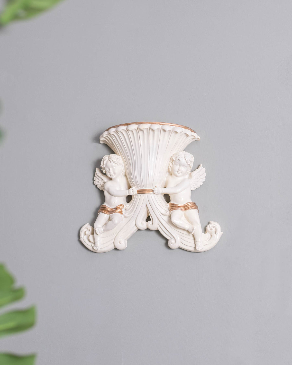 Angel Cherubs - Wall Mounted Planter Urn - The Decor Kart