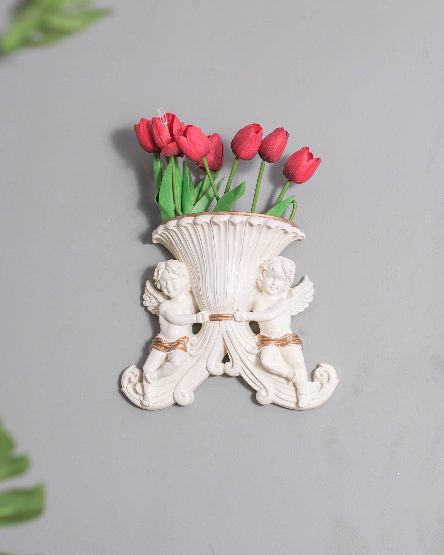 Angel Cherubs - Wall Mounted Planter Urn - The Decor Kart