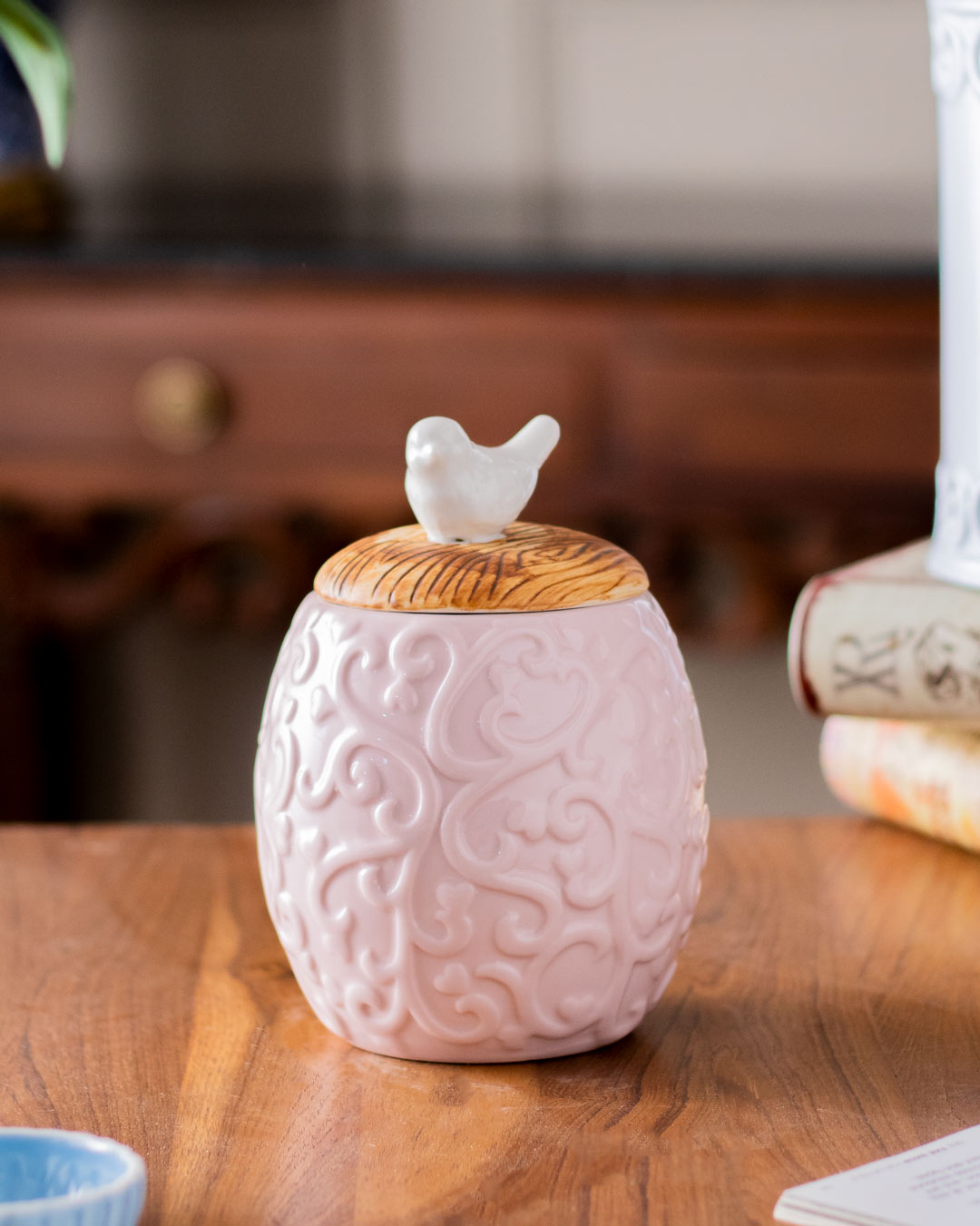 Adorable Bird Canister - Pink