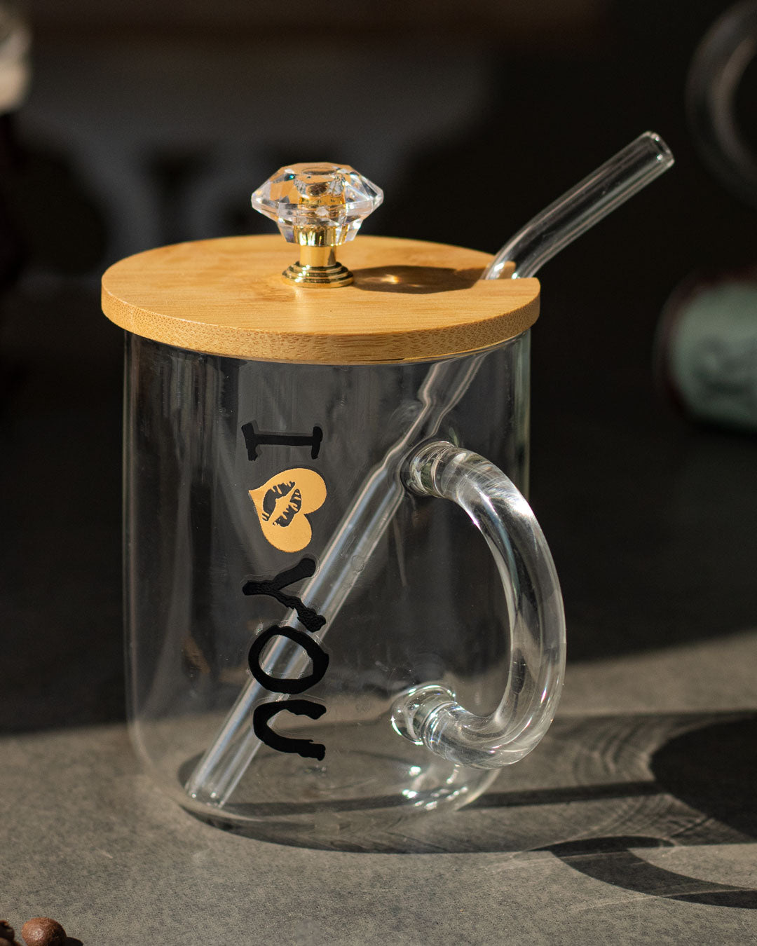 'I Love You' Clear Coffee/Milk Mug