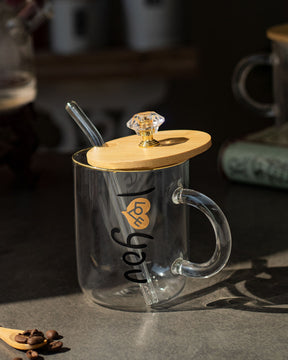 'I Love You' Clear Coffee/Milk Mug