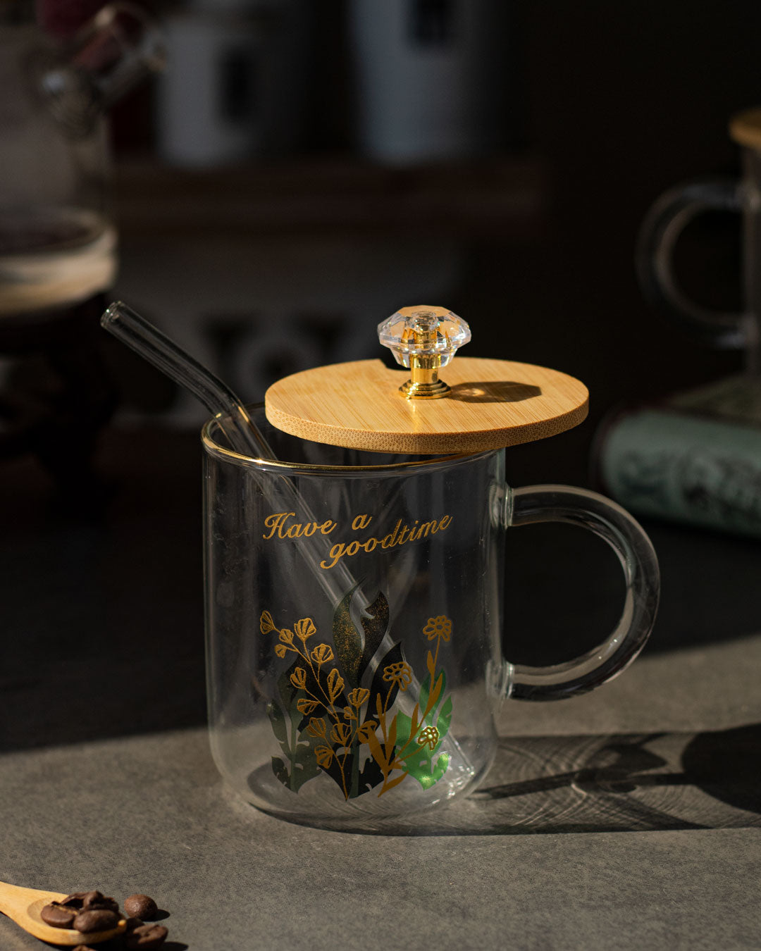 'Have a Goodtime' Clear Coffee/Milk Mug