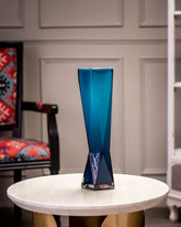 Dimensioni Blue Glass Vase - Large - The Decor Kart 