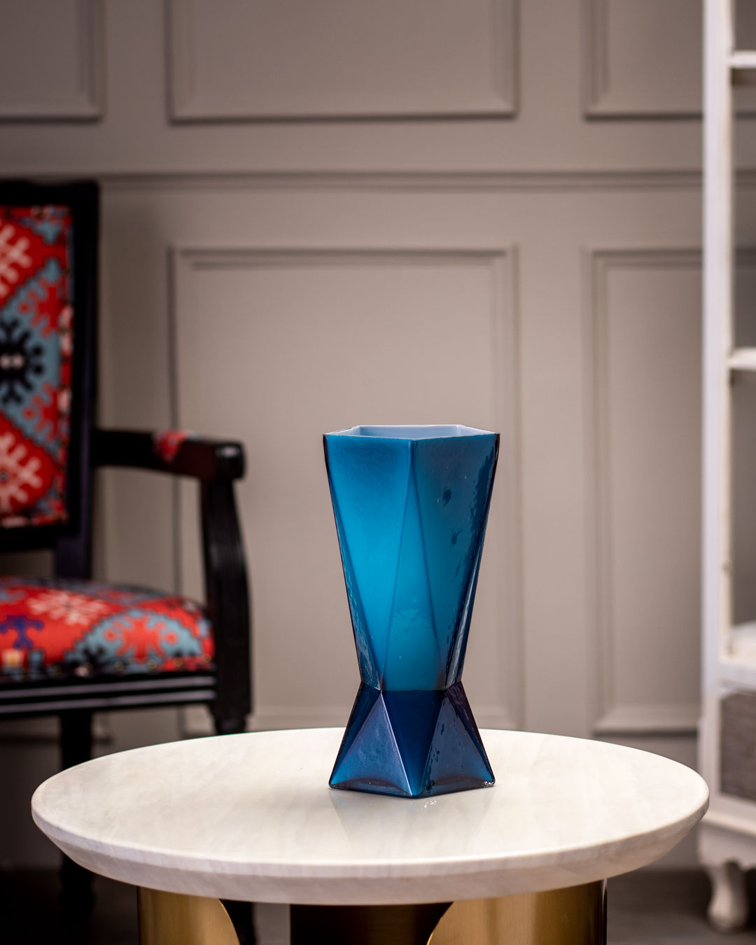 Dimensioni Blue Glass Vase - Small - The Decor Kart