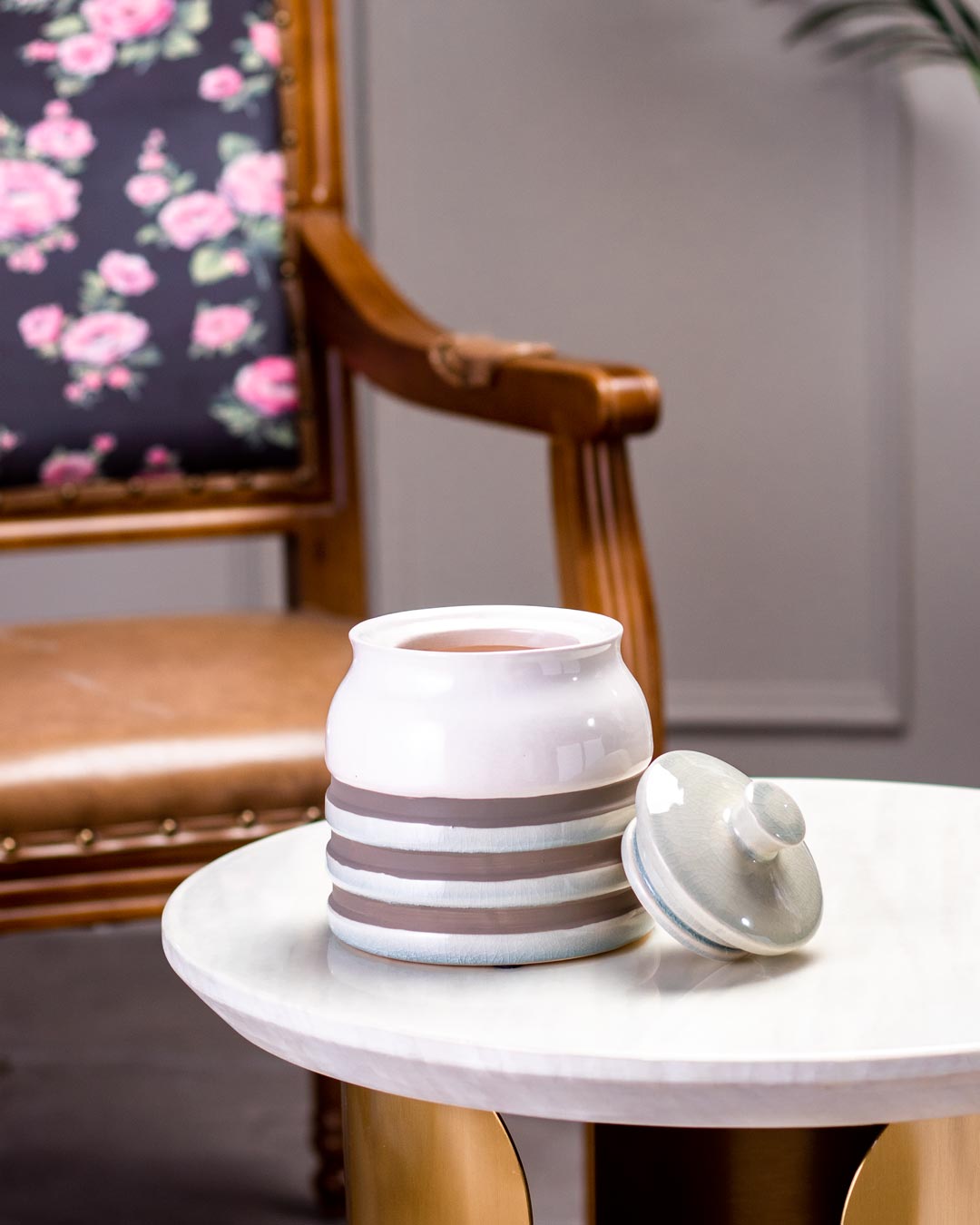 Ribbed Decorative Canister - The Decor Kart 