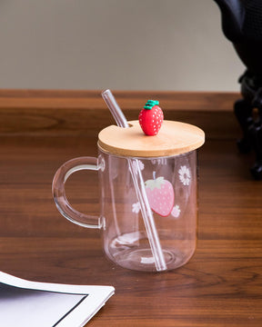 'Happy Life' Clear Coffee/Milk Mug
