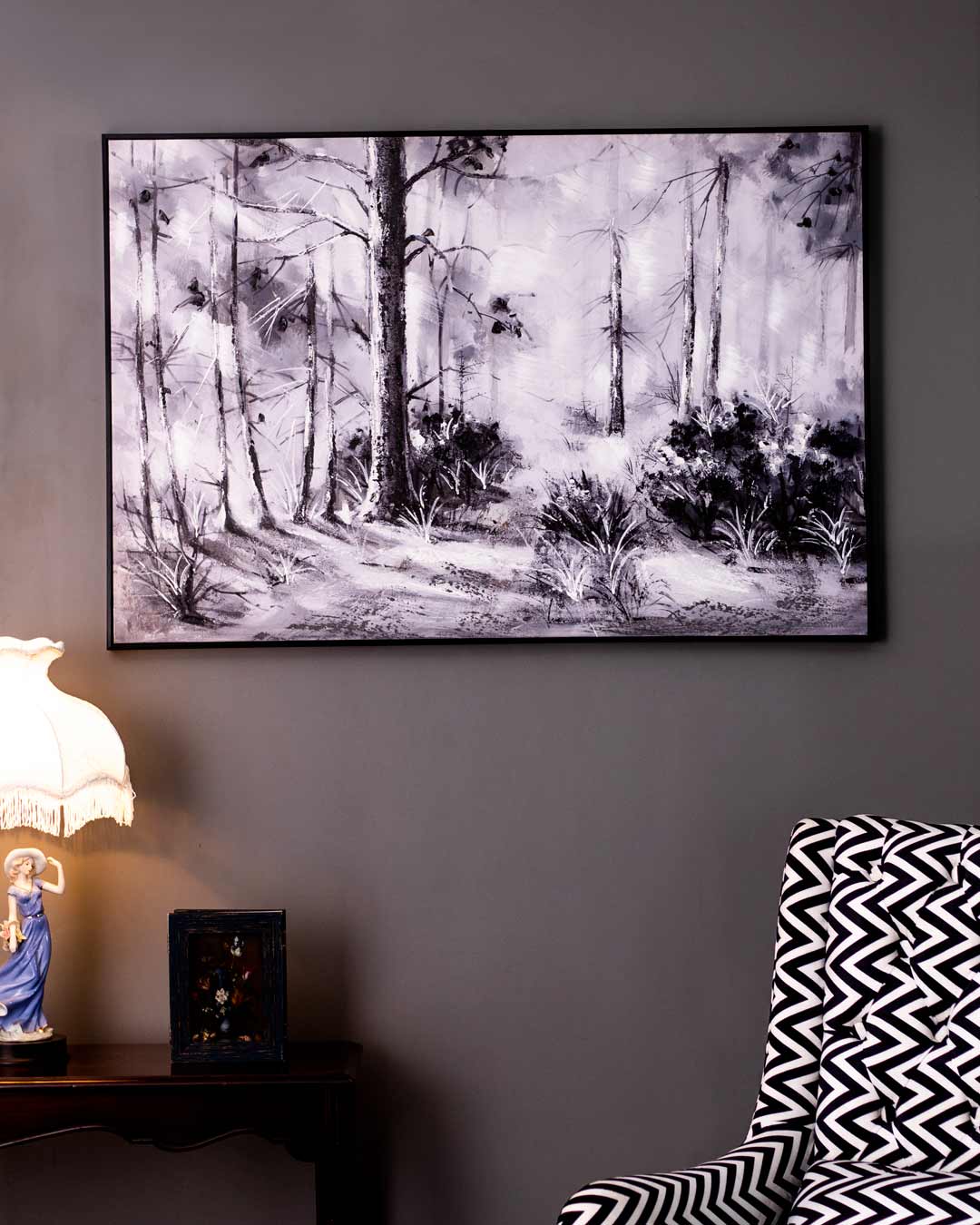 Midnight Dream Semi Hand-made Wall Art - 48*32 Inch - The Decor Kart