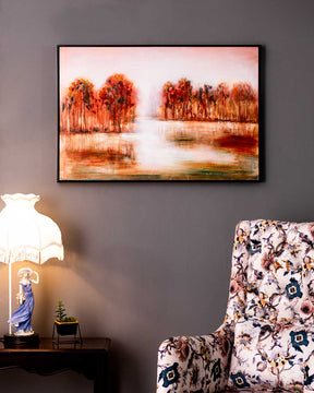 Across the Field Semi Hand-made Wall Art - 36*24  Inch