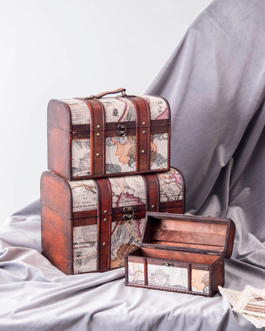 'Pirate' Vintage Treasure Chest - Set of 3