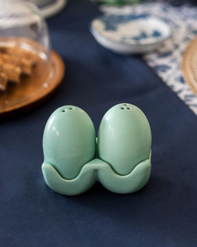 Egg Salt & Pepper Shaker Set - Green