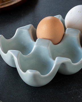 Ceramic Egg Caddy - Blue
