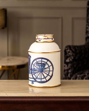 'The Chariot' Decorative Lidded Jar - Set of 2