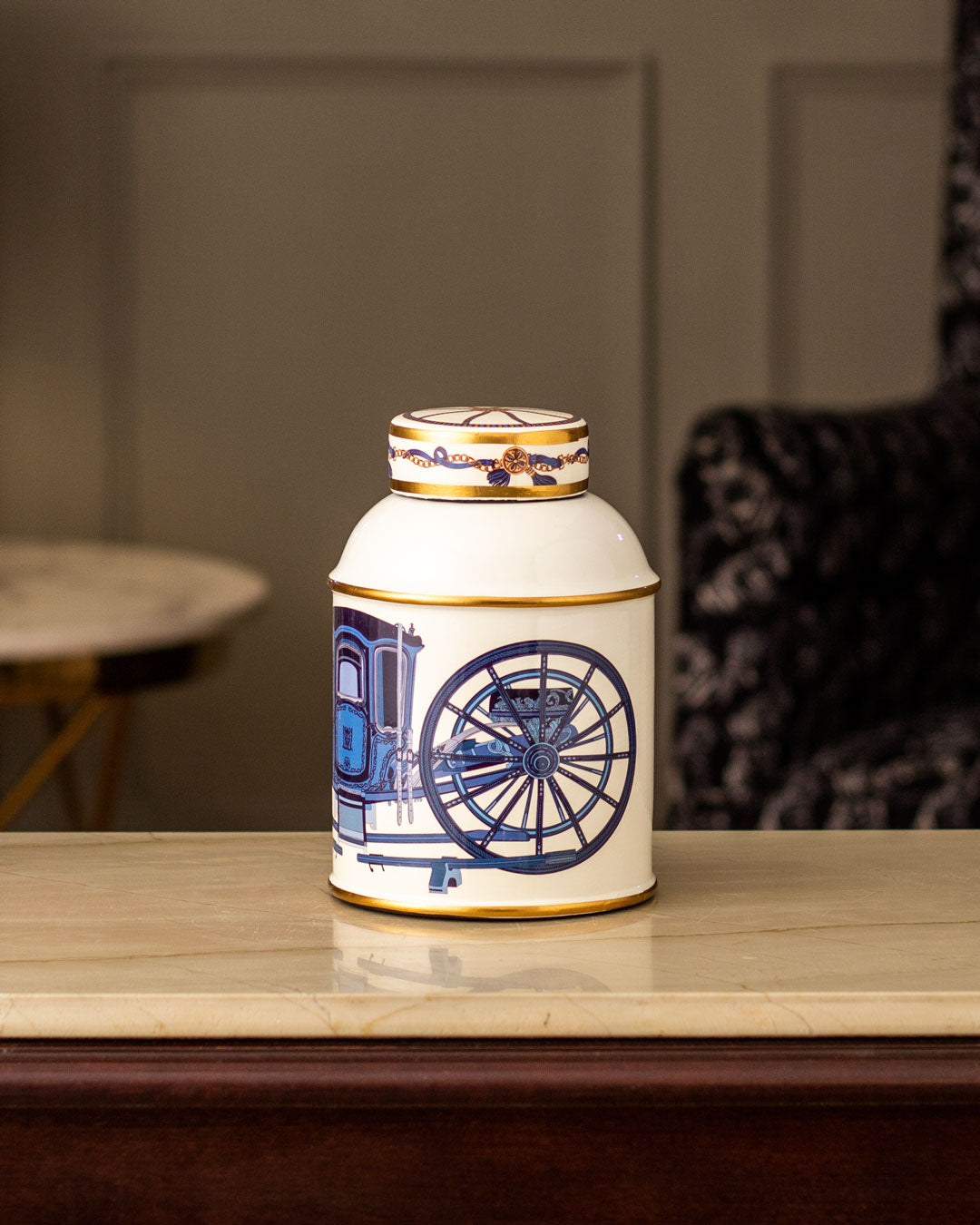 'The Chariot' Decorative Lidded Jar - Set of 2