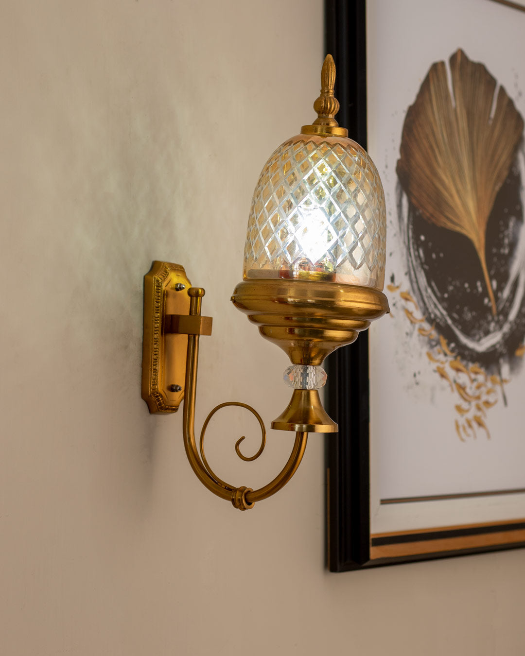 Victorian Antique Golden Wall Sconce