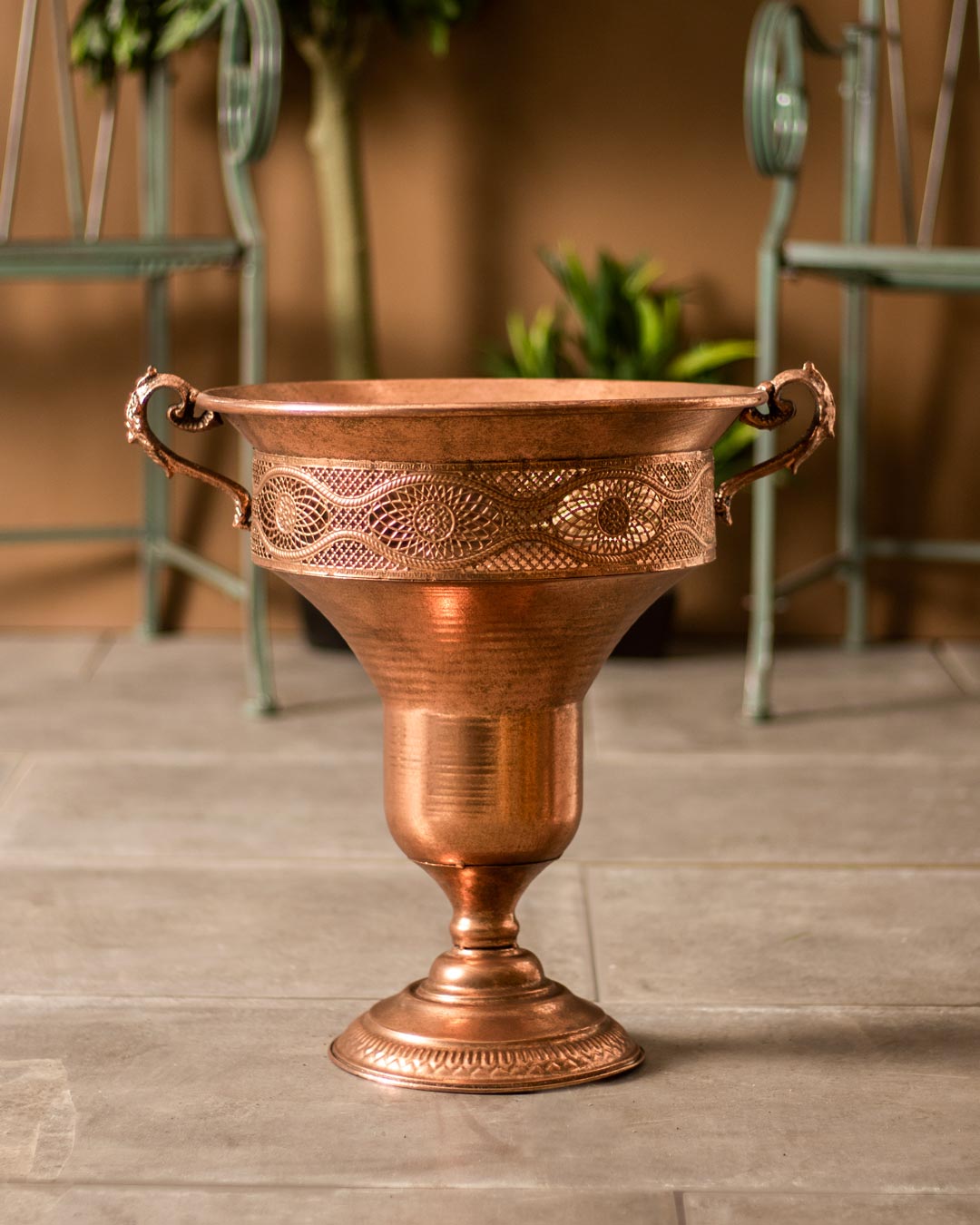 Napoli Antiqued Copper Urn - The Decor Kart 