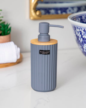 Modern blue grey acrylic bathroom liquid soap dispenser