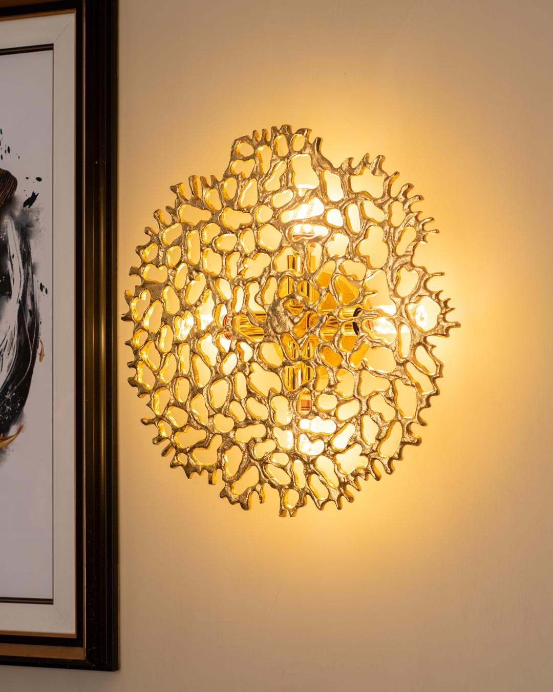 Golden Flower Wall Light