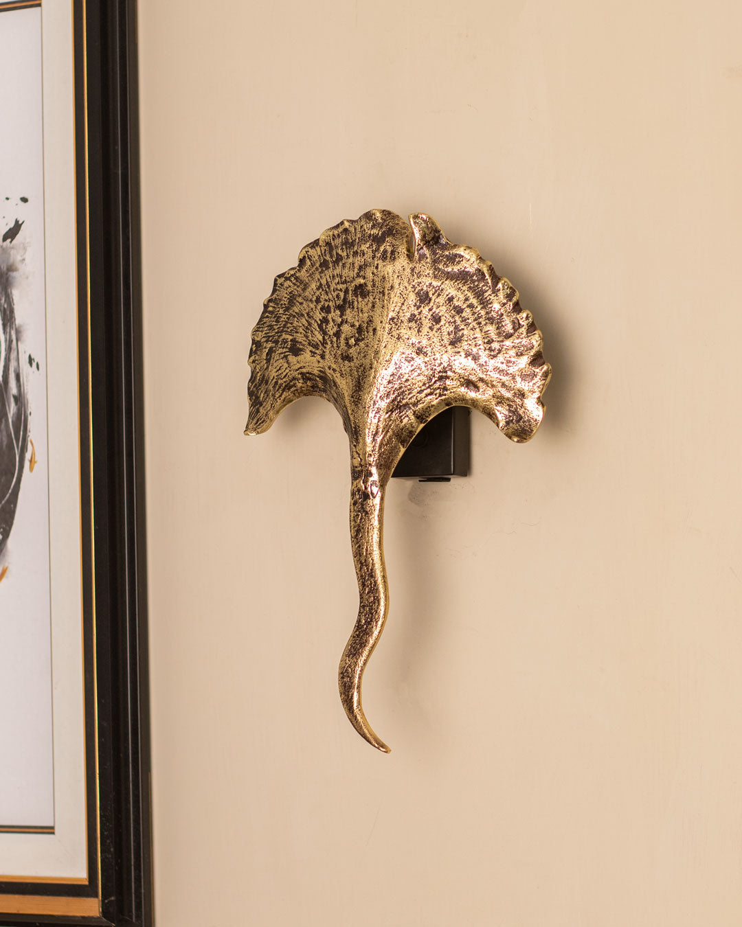 Ginkgo Leaf Wall Light - Rustic Gold - The Decor Kart