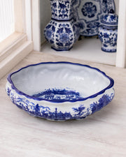 The Estate Blue & White Hand-Painted Bowl - The Decor Kart