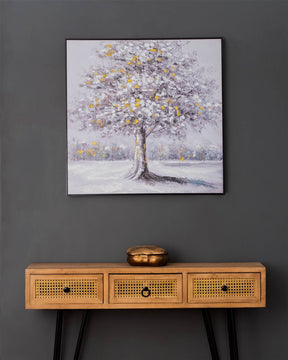 Tree Under the Willow Semi Hand-made Wall Art - 32*32 Inch