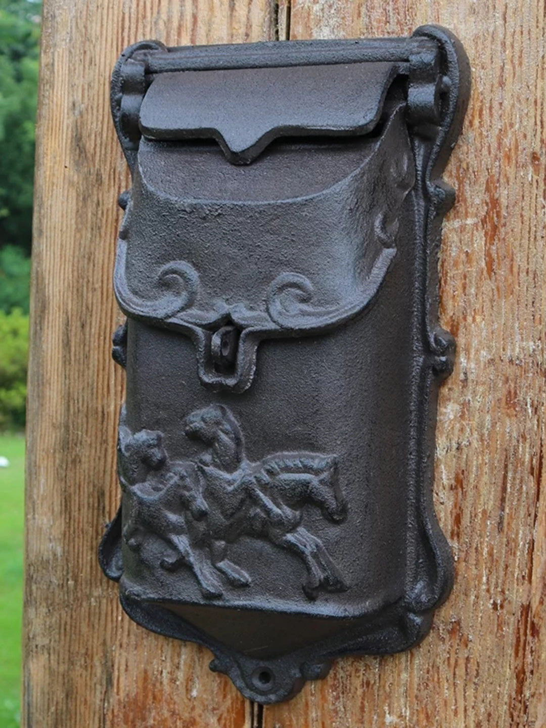 The Equestrian - Wall Mounted Cast Iron Mailbox - The Decor Kart 