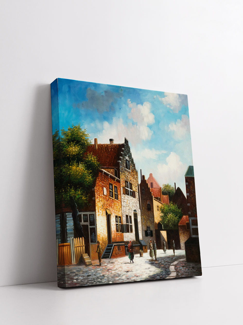 "A Dutch Street" Handmade Oil Painting 20"x24"