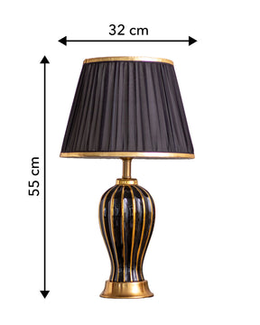 'Gold Striped' Ceramic Table Lamp