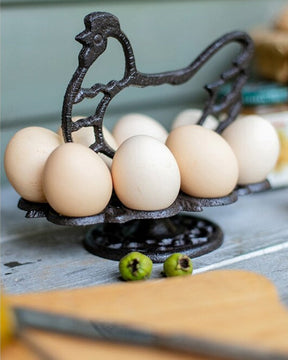 The Rooster Cast Iron Egg Caddy