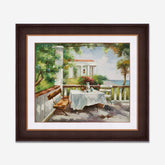 "Table on the Terrace" Handmade Oil Painting 20"x24"