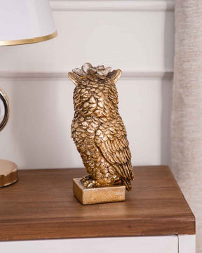 Majestic Night Guardian: Floral Owl Figurine