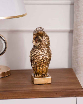 Majestic Night Guardian: Floral Owl Figurine