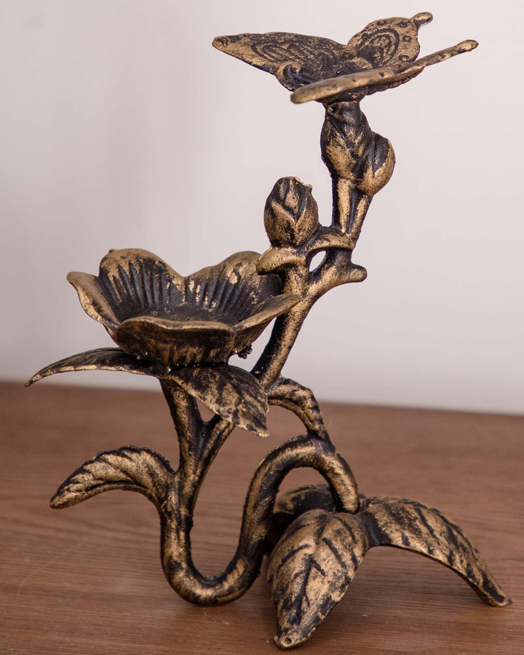 Bird & Branch Cast Iron Candle Holder - The Decor Kart 