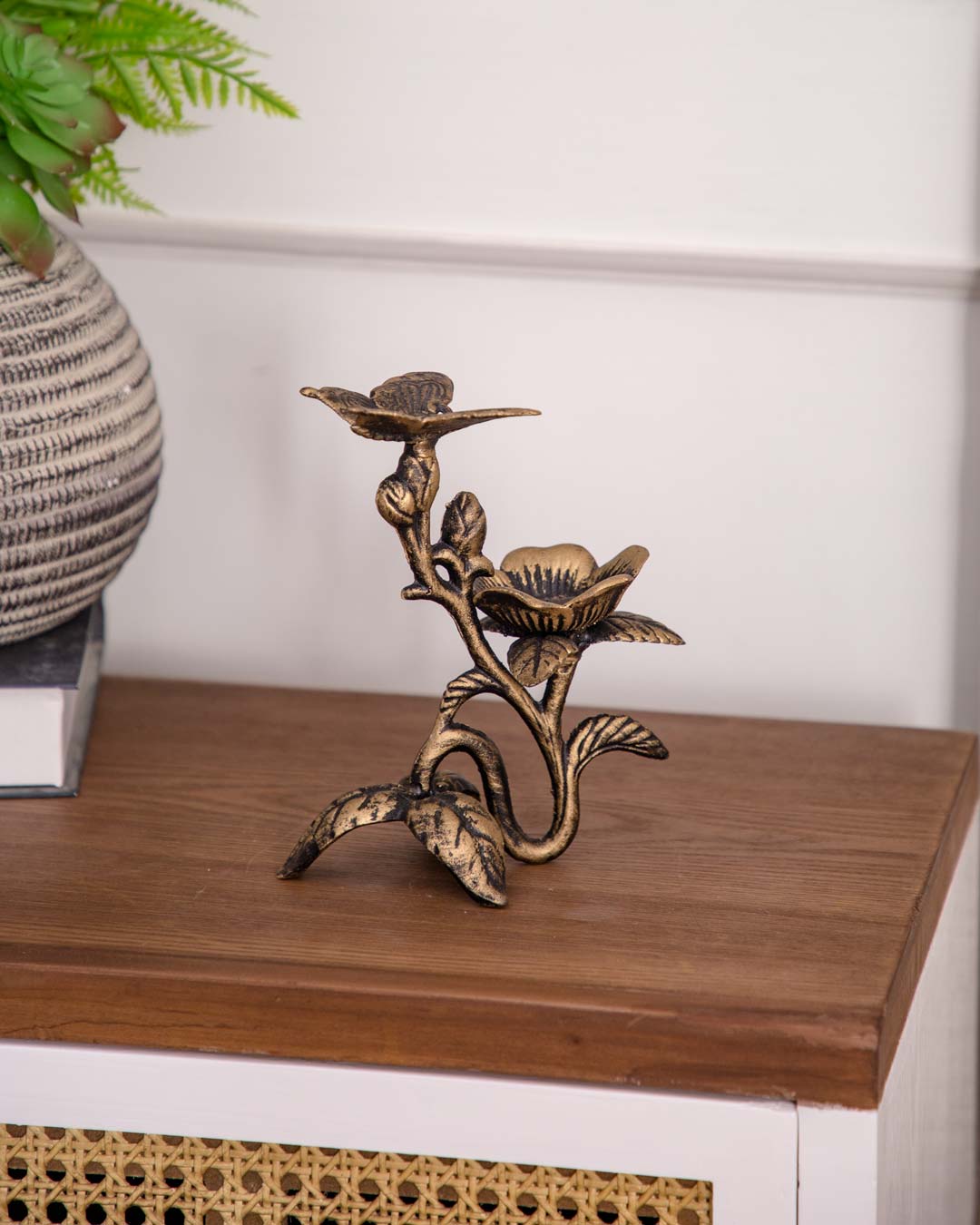 Bird & Branch Cast Iron Candle Holder - The Decor Kart 