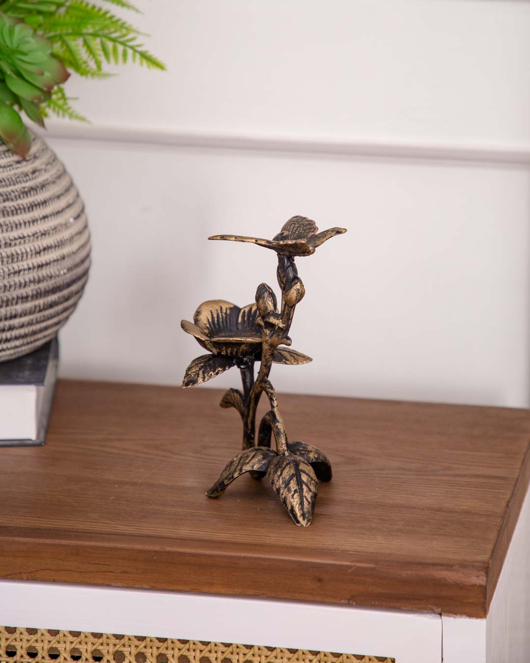 Bird & Branch Cast Iron Candle Holder - The Decor Kart 