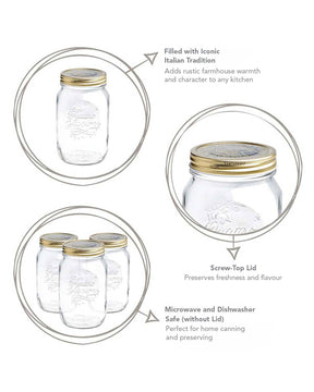 Bormioli Rocco Quattro Stagioni Mason Jars - The Decor Kart 
