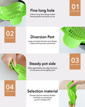Silicone Food Strainer - Green