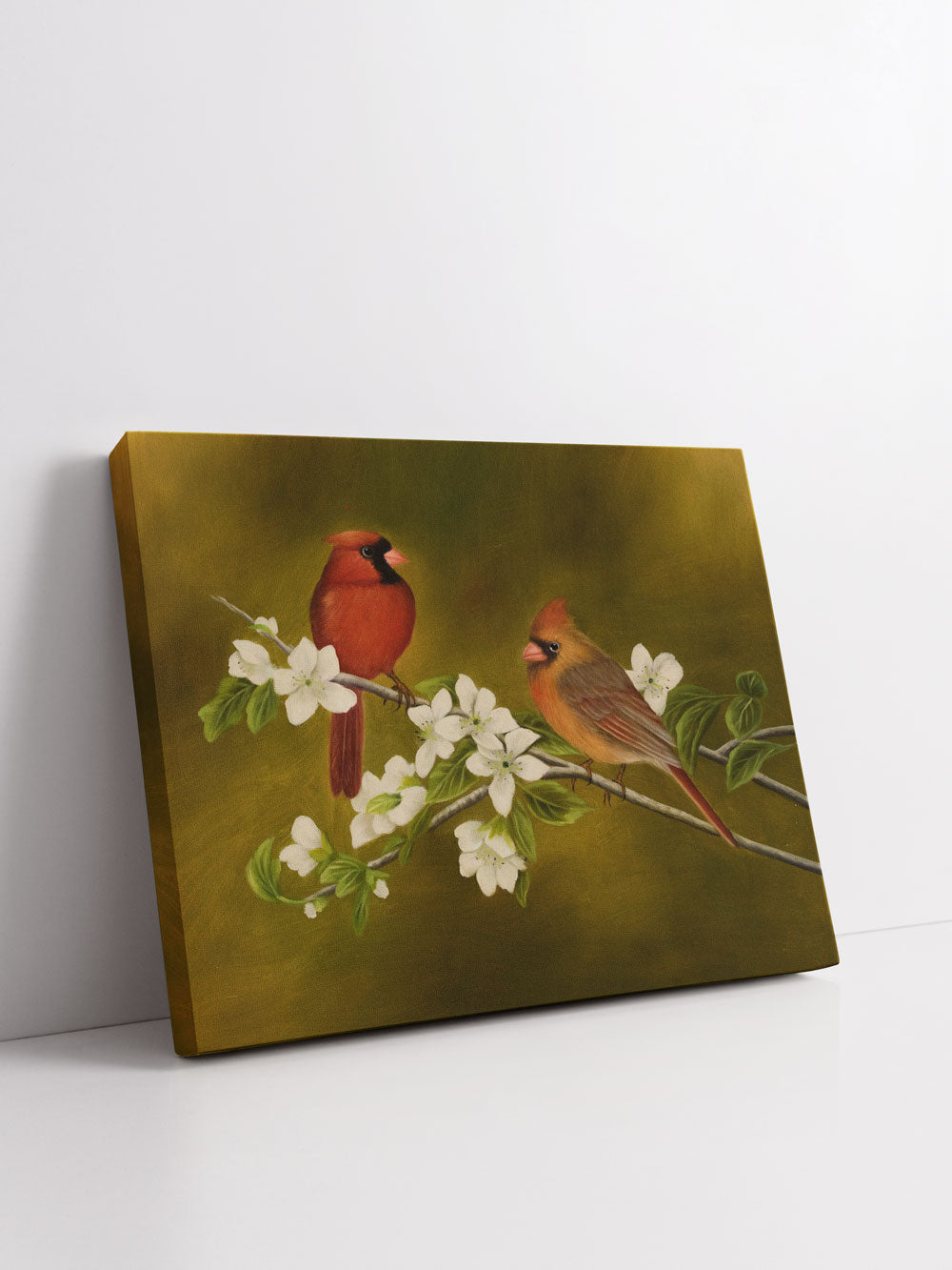 "Carolina Cardinals" Handmade Oil Painting 20"x24"