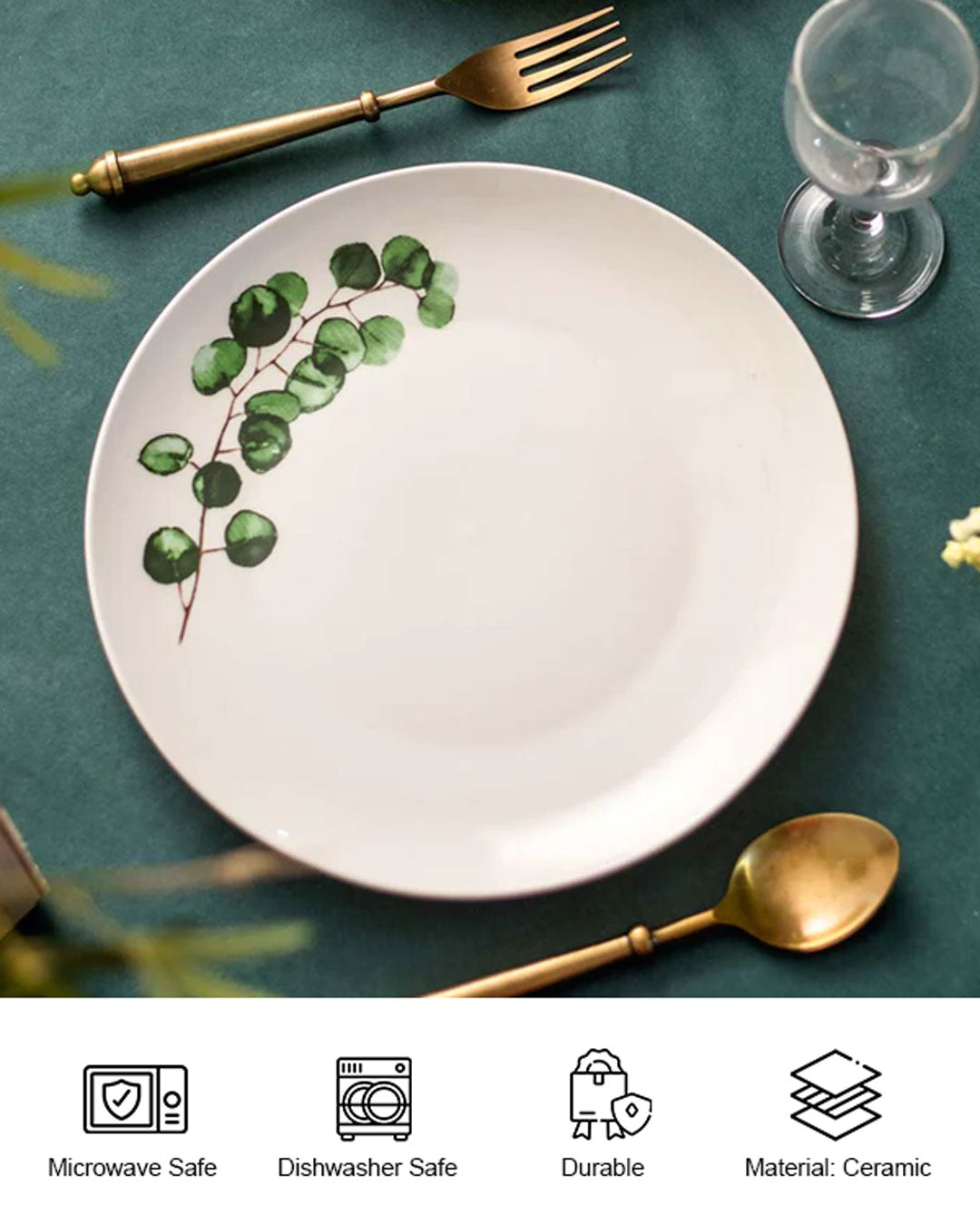 The Verdure - Green Outlined Quarter Plate