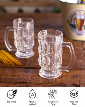 Stylish Designer Beer Mug - Set of 2