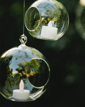 Terrarium Globe Tealight Candle Holder - Set of 2