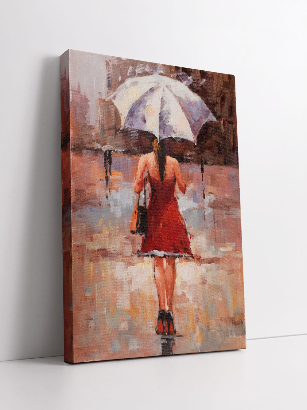 "Little Red Dress" Handmade Oil Painting 24"x 36"